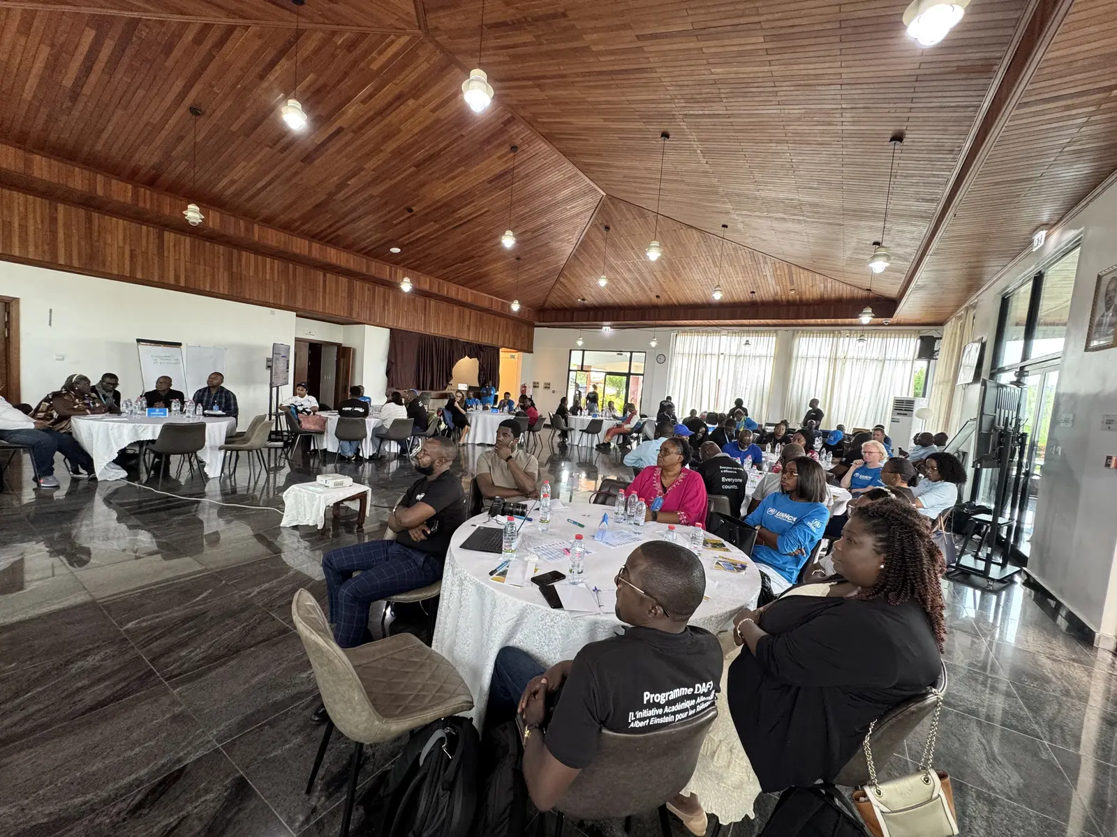 UNHCR Cameroon staff taking part in a facilitated retreat session