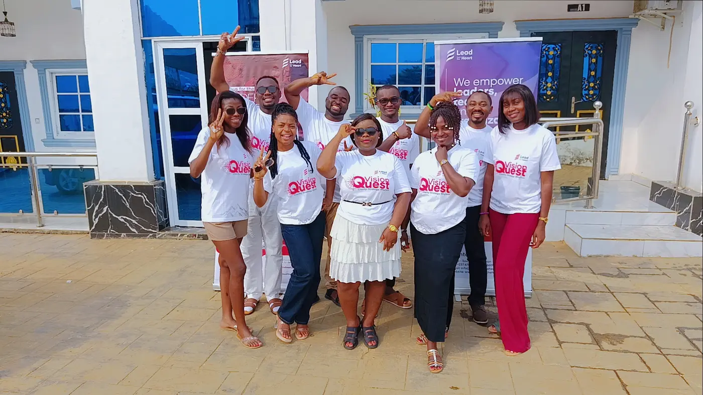 Vision Quest participants gathered in LFTH programme shirts