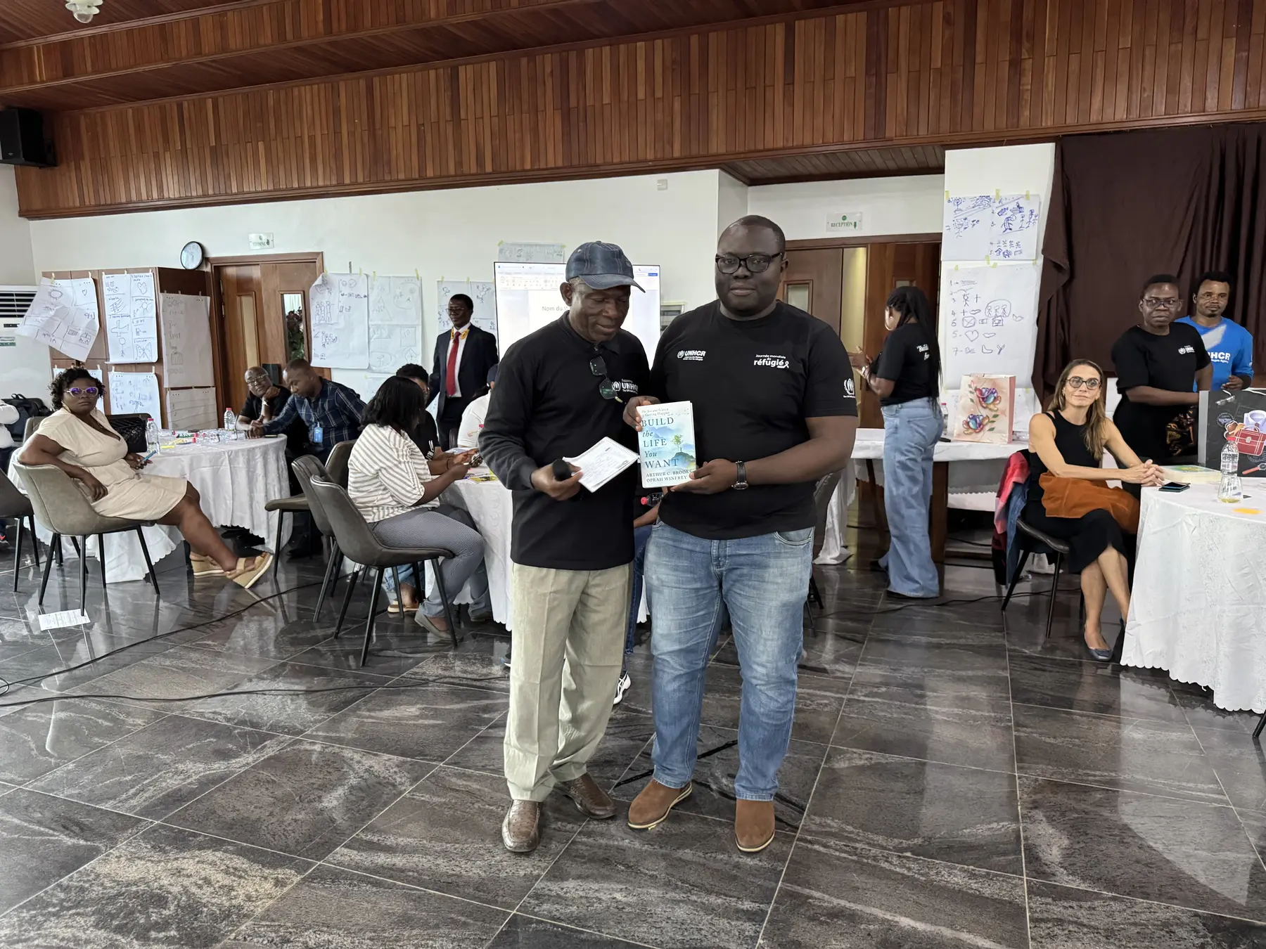 UNHCR Cameroon staff participating in an interactive retreat session