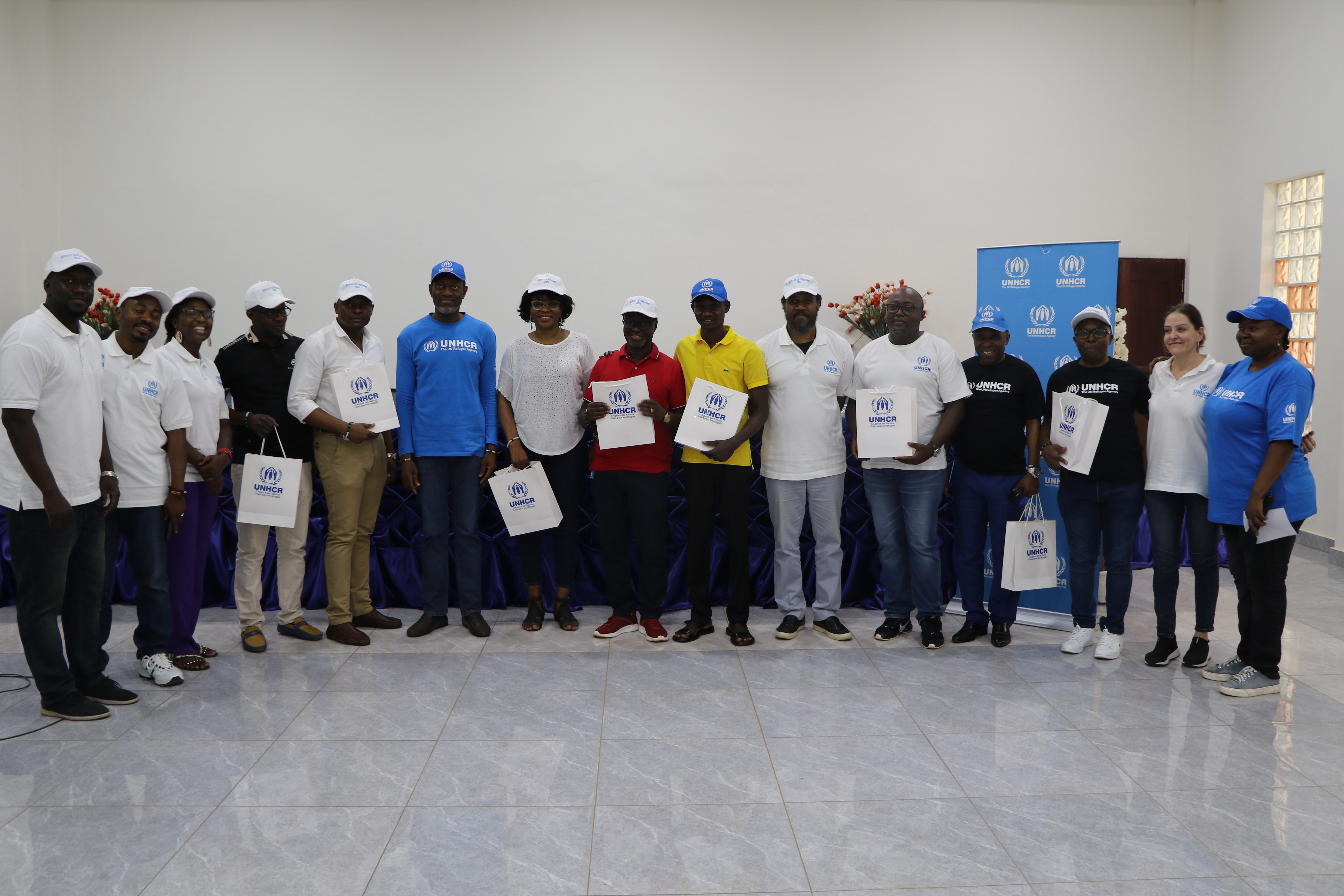 UNHCR Central African Republic colleagues gathered at the 2024 Bangui staff retreat